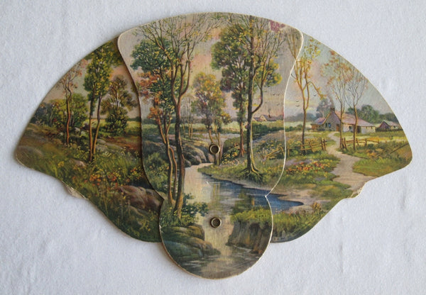 Vintage Tri-Fold Hand-Held Fan
