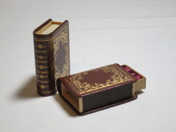 Miniature Book-Shaped Matchsafes