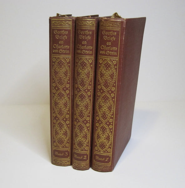 Goethes Briefe an Charlotte von Stein. Herausgegeben von Jonas Fränkel. Kritische Gesamtausgabe. 3 Bände.